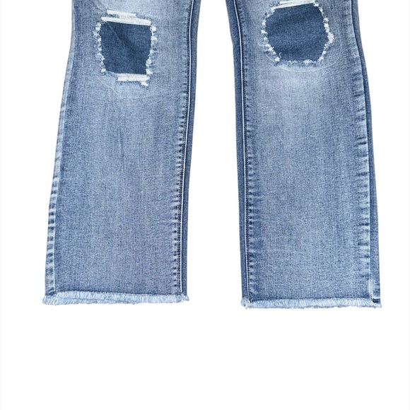 NWT Laurie Felt Forever Denim Easy Skinny Destructed Jeans Women’s 16 Raw Hem - Picture 7 of 11